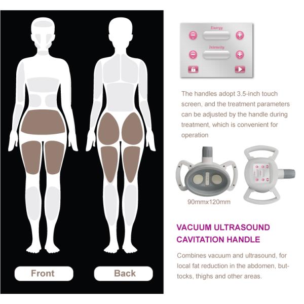 RF Slimming Machine 4 Roller Heads Cavitation Vacuum Body Massage