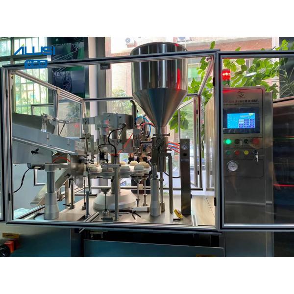 Cosmetic Cream Strip Aluminum Tube Filling Sealing Machine Automatic 380V