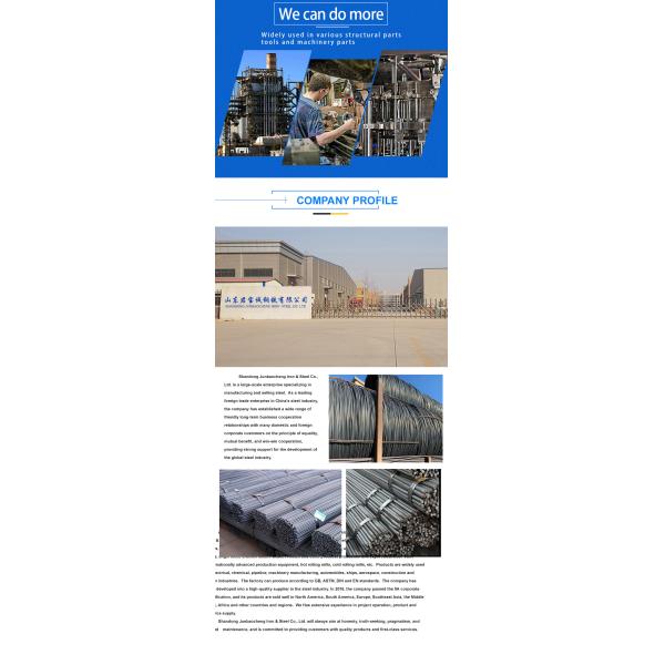 ASTM JIS Hrb400 Steel Rebar In Bundles 8mm 10mm 12mm for Ground soils