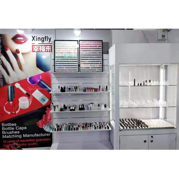 Screw Cap Nail Polish Bottle Cap Round Shape Printed Design