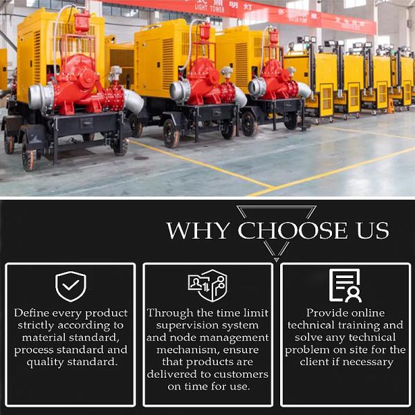 Mobile Water Pump Agricultural Irrigation Self Priming Pump Diesel Engine Water Pump