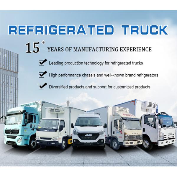 3 Tons 5 Tons 10 Tons Refrigerated Truck Euro 3 Emission Standard Box Dimensions L x W x H 4100*2100*2100 Refrigerator Truck