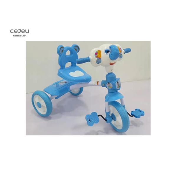 Age 3 Kid Riding Tricycle Loaded 25kg Pink Plastic Trike With Flashing Pedal