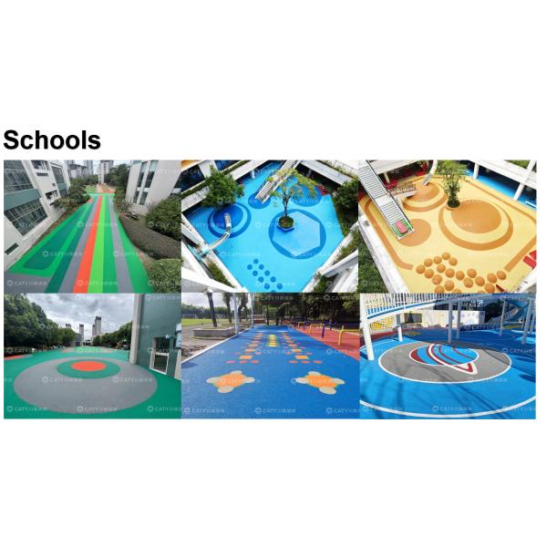 Color Full Playground Safety Flooring Odorless Rubber Granules Wear Resistant EPDM Granules