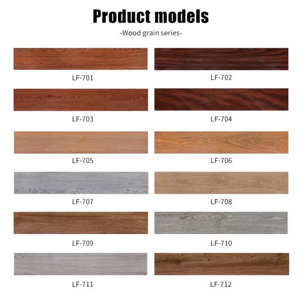 Retro Wood Grain PVC Floor Stickers Self-Adhesive Vinyl Flooring with 1.5mm Thickness and 152.4*914.4mm Size