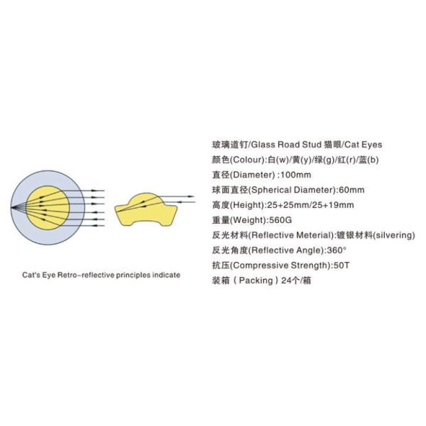 50cm Height for Efficiency Solar Tempered Glass Road Stud for Roadway Safety