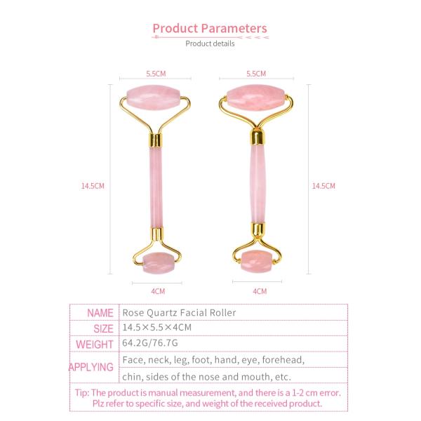 64.2g Anti Aging Skin Massage Roller U Shaped Handle Gemstone Face Roller