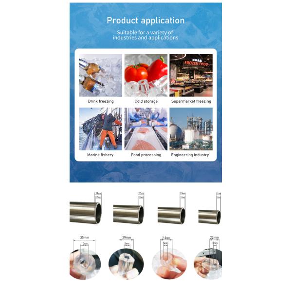 50/3Phase Voltage Commercial 3000 kg Ice Tube Machine 3 Ton Ice Making Machine for Food Processing