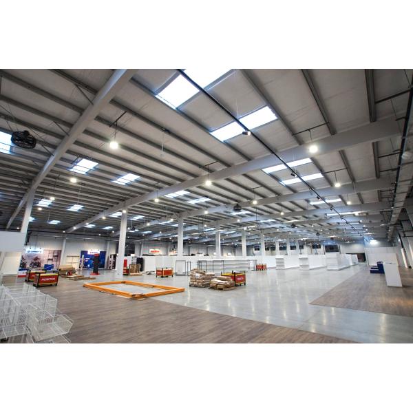 Fabricated Hall Construction Steel Structure With Aluminum Alloy Window Welding Service