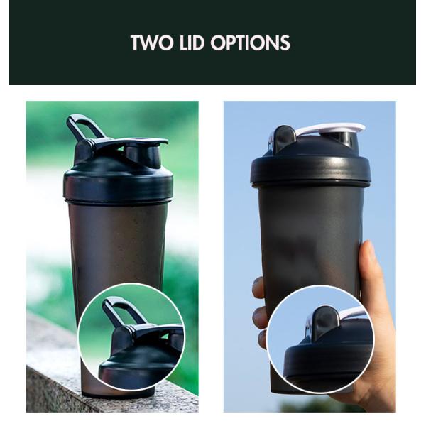 Dishwasher Safe Custom Logo Fitness Plastic Shaker Bottles 20 OZ 400ml Bpa Free