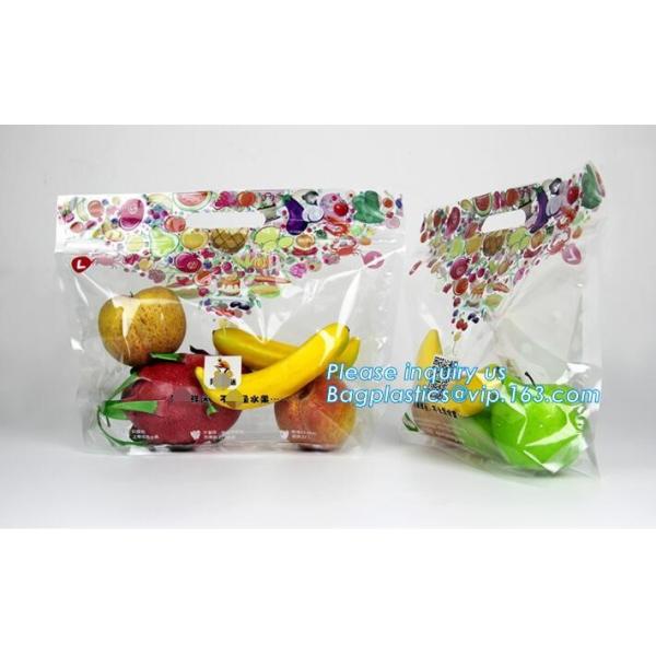 Gusseted Plastic Cherry Bag with Zipper, Barrier Feature Fruit Packing Bag Fresh Protection, Cherries carriage bag