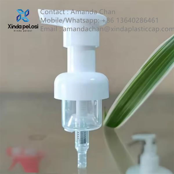 PP Plastic Soap Pump Head For Face Cleaning Mousse Cosmetics Bubble Bottle