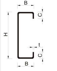 Q235 White Zinc Coat Galvanized Steel Square Tubing Structure C Channel