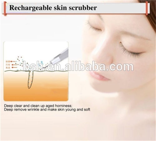 Portable Rechargeable 2in1 Ultrasonic Facial Skin Scrubber Anti-aging Lift