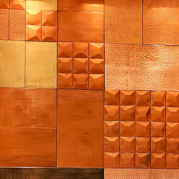 Decorative Hammered Copper Sheet Metal Wall Cladding For Wall Home Decoration