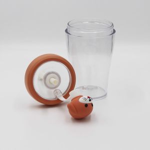 Quality Eco Friendly 430ml Plastic Straw Water Bottle Custom Wide Mouth for sale