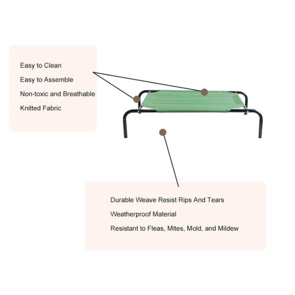 100x80x20cm Durable Travel Outdoor Pet Bed Dog Modern, Scratch Resistant Pet Dog Bed Raised Frame ,Dog Raised Bed Pet