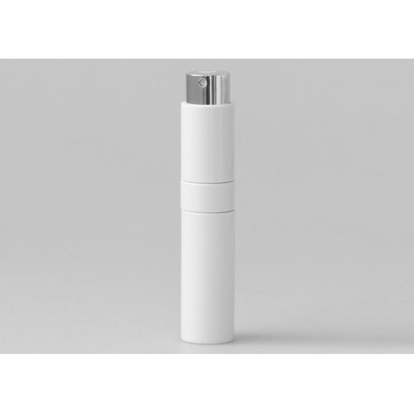 White Twist And Spritz Atomiser Plastic Refillable Perfume Atomiser 104mm Height