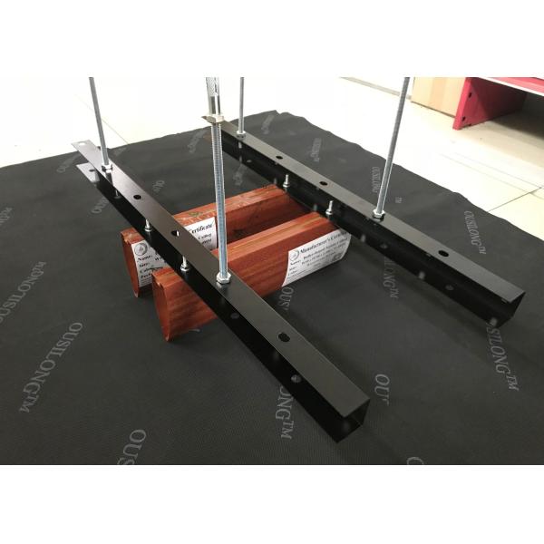 Commercial Office Suspended Baffle Ceiling / Modern Wood Drop Ceiling Panel