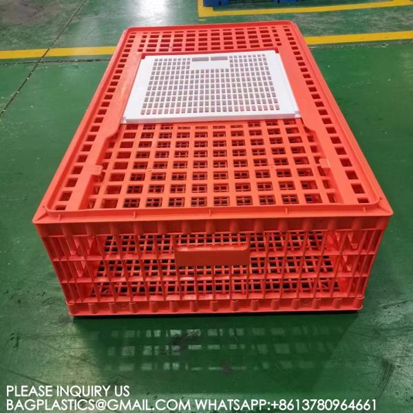 Poultry Plastic Transport Cage Crate Chicken Turnover Box For Farm Use For Duck Pigeon