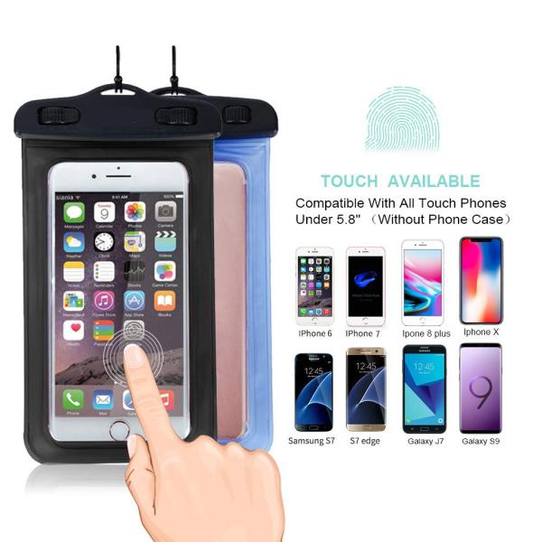 SGS 5 Meter 5.8" Plastic Cell Phone Water Pouch Touch Available