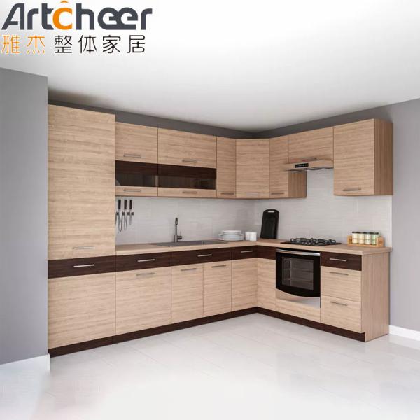 RTA High Gloss Lacquer Finish Kitchen Cabinets with Modular Design and Kitchen Island