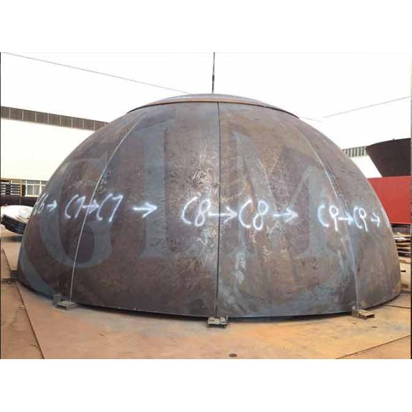Carbon Steel Segmented Tank Heads , Hemispherical Dish Heads