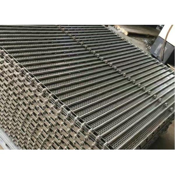 Slat Link Conveyor Belt Wire Mesh , Anti Rust Plate Conveyor Belt For Electronic Products