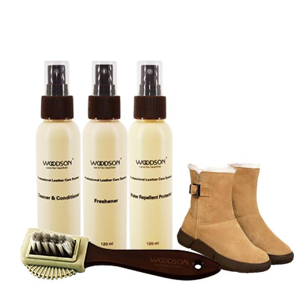 Decontamination Suede Nubuck Leather Protectant Spray Cleaner Kit