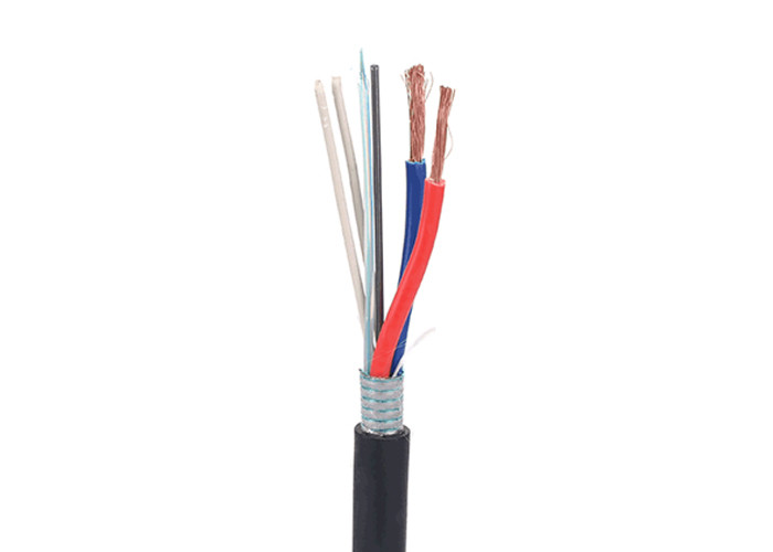 Quality High Speed Transmission 10.2mm Hybrid Optical Fiber Cable , 8 Core Hybrid Power Cable for sale
