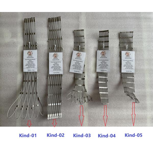 SS316 20mm*20mm Size Stainless Steel Wire Rope Mesh For Security Use