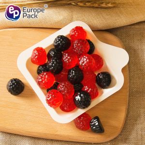 Eco friendly biodegradable tableware cheap disposable square cake dishes plates