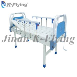 Quality Adjustable Single Crank Folding Manual Nursing Bed Hospital Patient for sale