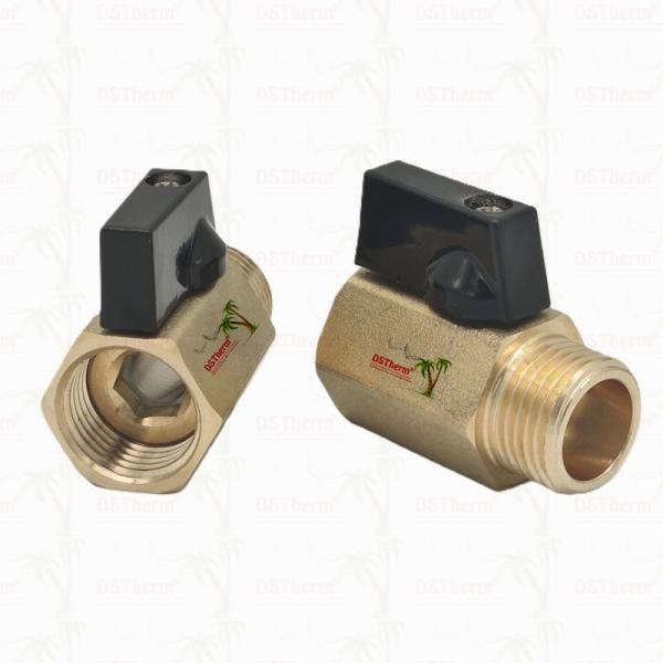 Brass Female and Male Mini Ball Valve For Plumbing System 1/2'' Corrosion Resistance