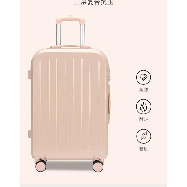 777 Pastel-Colored Suitcase with Multi-Directional Wheels Lightweight Pink Carry-On with Retractable Handle Combination Lock Travel Suitcase Trending