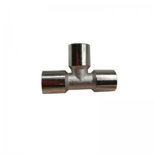 China General Adapter Compression Pipe Fittings With Three Teeth TTY-PEF Copper Nickel Plating on sale