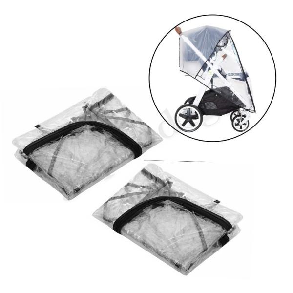 PVC Stroller Rain Cover Universal Stroller Accessory Baby Travel Weather Shield Windproof Protect From Dust