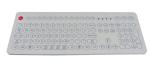 Robust polycarbonate cased washable membrane keyboard with numeric keypad