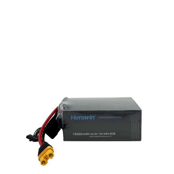 25C Pouch Cell Lipo Drone Battery Herewin 45.6V 12s1p Battery 16000mAh
