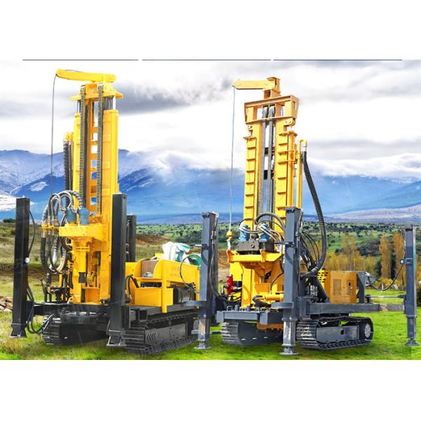 350m Deep Full Hydraulic Crawler Water Well Drilling Rig Pneumatic