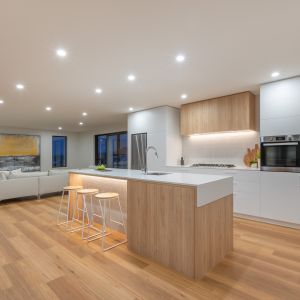 Diy Modular Timber Wood Veneer Kitchen Cabinet White Grain