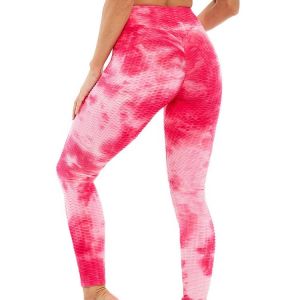 Tie Dye Jacquard Anti Cellulite Compression Bottoming Yoga Pants