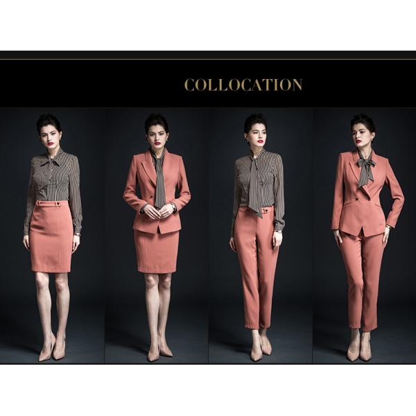 Professional Slim Fit Blazer for Ladies Office Women's Business Suits Two Pieces