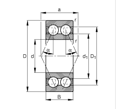 3801-B-TVH Double Row Angular Contact Ball Bearing 12 X 21 X 7 mm