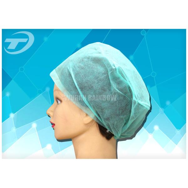 Disposable surgical cap with elastic , polypropylene fabirc , sweat absorption type