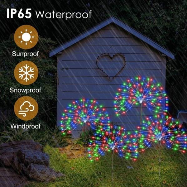 1.2V Solar LED Fireworks Outdoor Garden Fairy Lights Decorations Lawn Path Lights