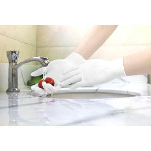 China Disposable White Nitrile Gloves / 100% Powder Free Nitrile Gloves on sale