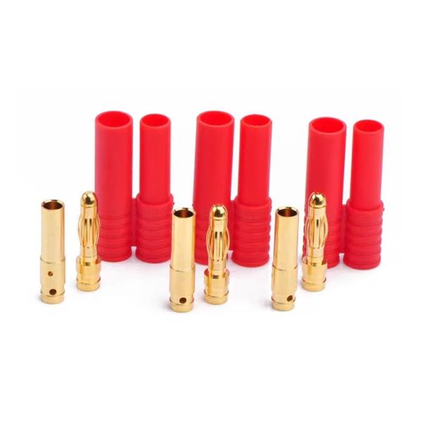 Aircraft Lithium Battery Banana Plug Socket , 4.0mm Double Banana Connector