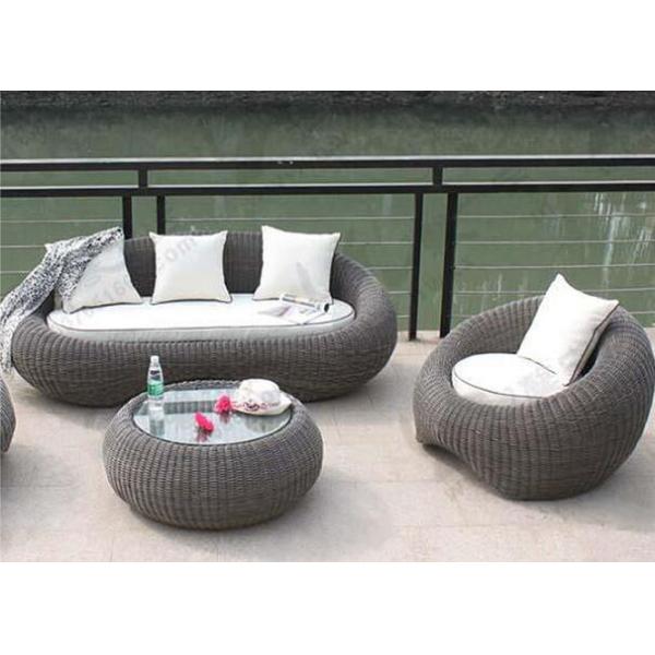 Leisure Aluminium PE Rattan Wicker furniture Outdoor Garden Backyard Sofa sets wicker Patio sofa