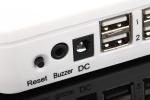 Comer Acrylic mobile display framework with 6-port alarm displaying system for